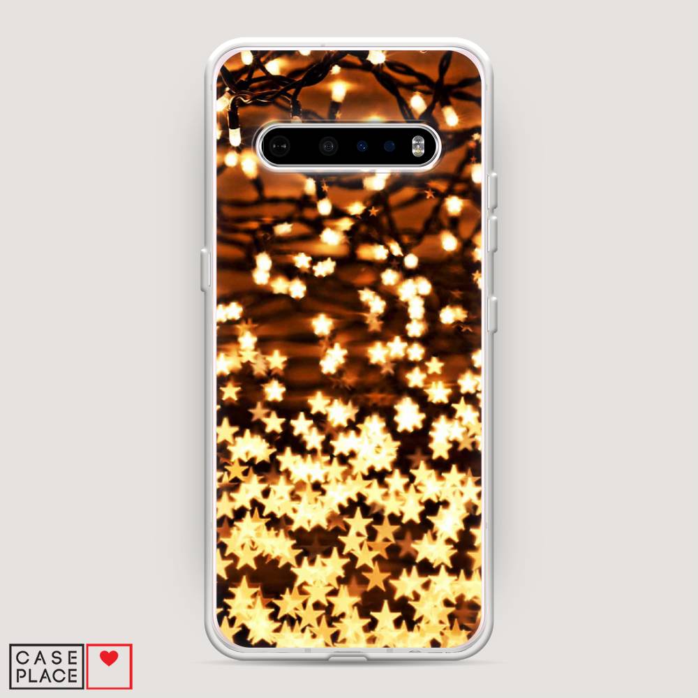 

Чехол на LG V60 "Новогодняя гирлянда", Золотистый, 84250-5