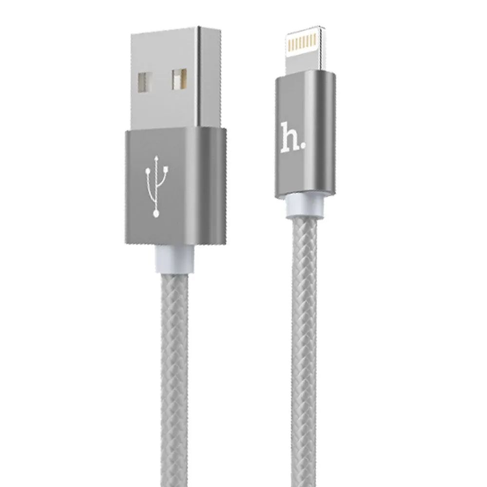 

Кабель Hoco X2 Lightning - USB 1 м, серый, X2