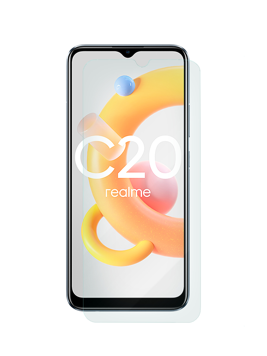 

Защитное стекло Realme С20 (6.5") без рамки, с отступом от краев / Рилми Ц20