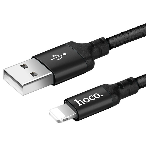 

Кабель Hoco X14 Lightning - USB 1 м, черный, X14