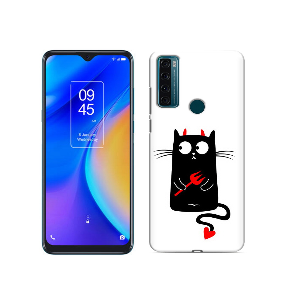 Чехол MyPads Tocco для TCL 20 SE Кот демон