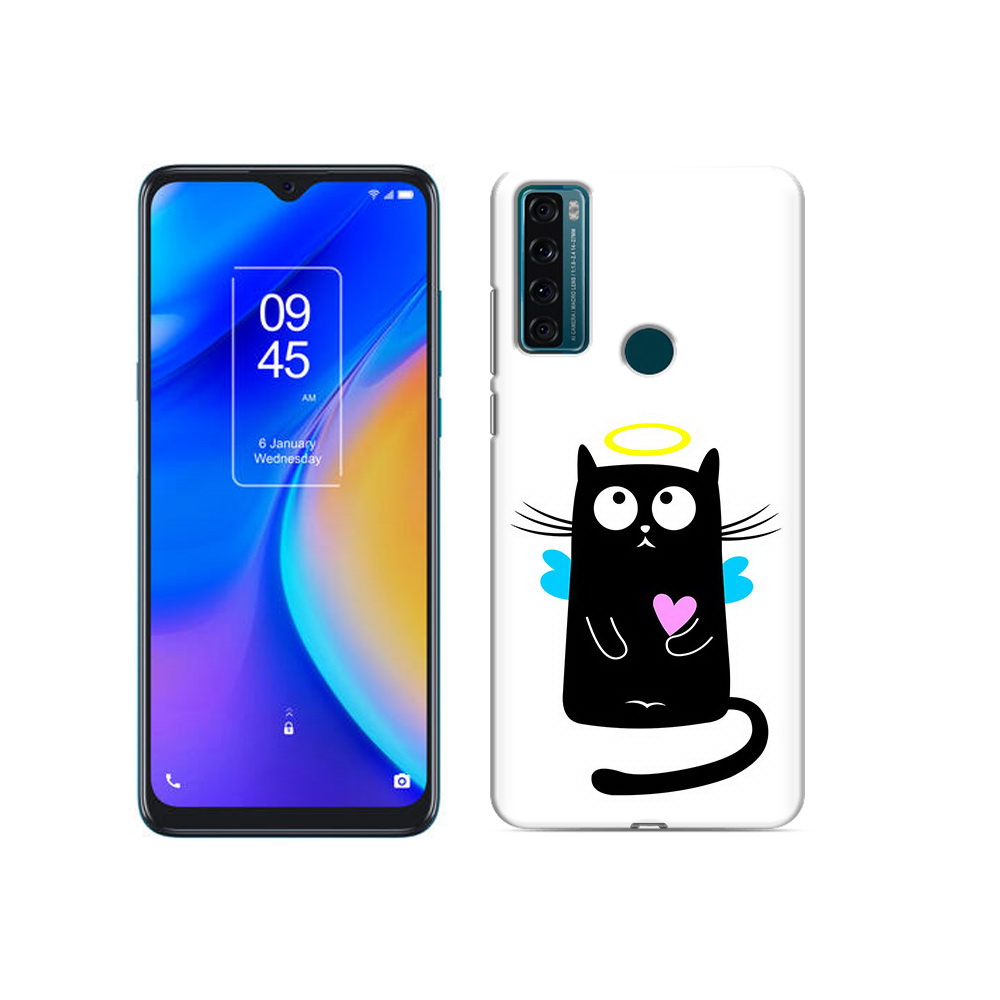 

Чехол MyPads Tocco для TCL 20 SE Кот ангелок, Прозрачный, Tocco