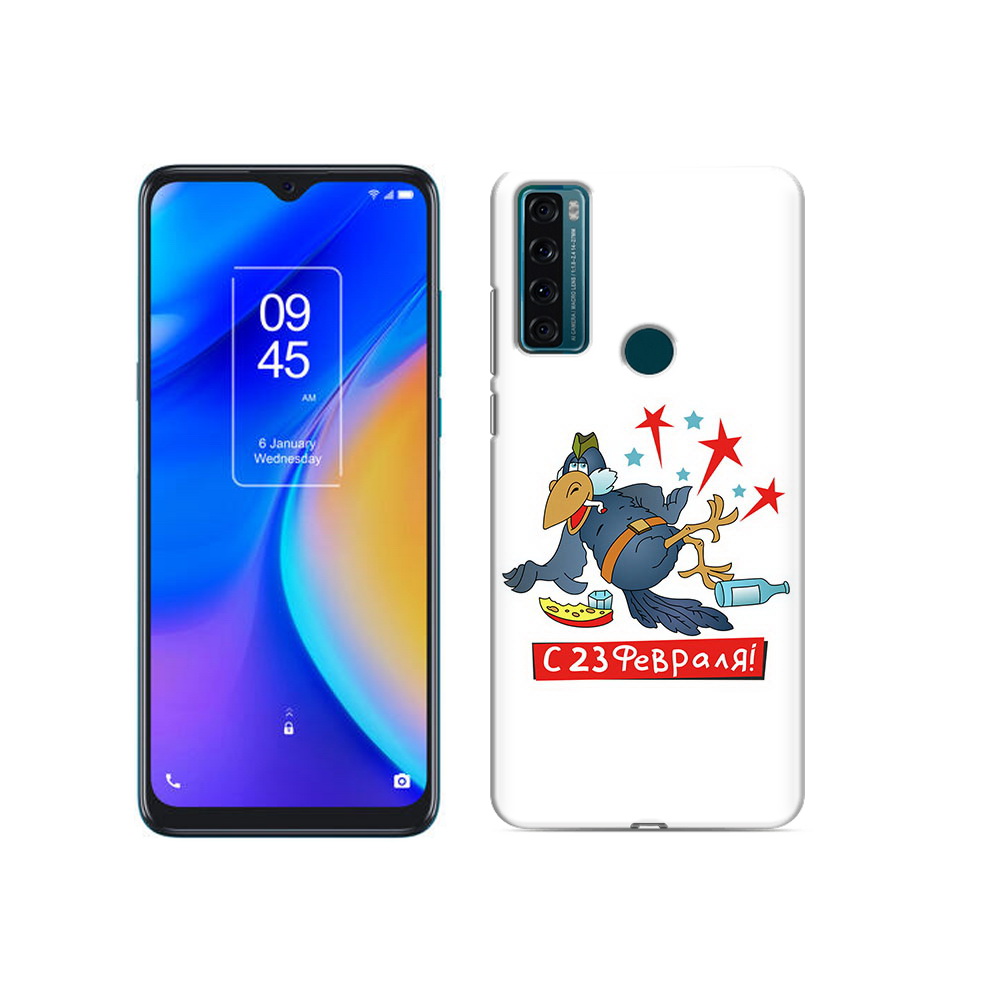 

Чехол MyPads Tocco для TCL 20 SE 23 февраля веселая птица, Прозрачный, Tocco