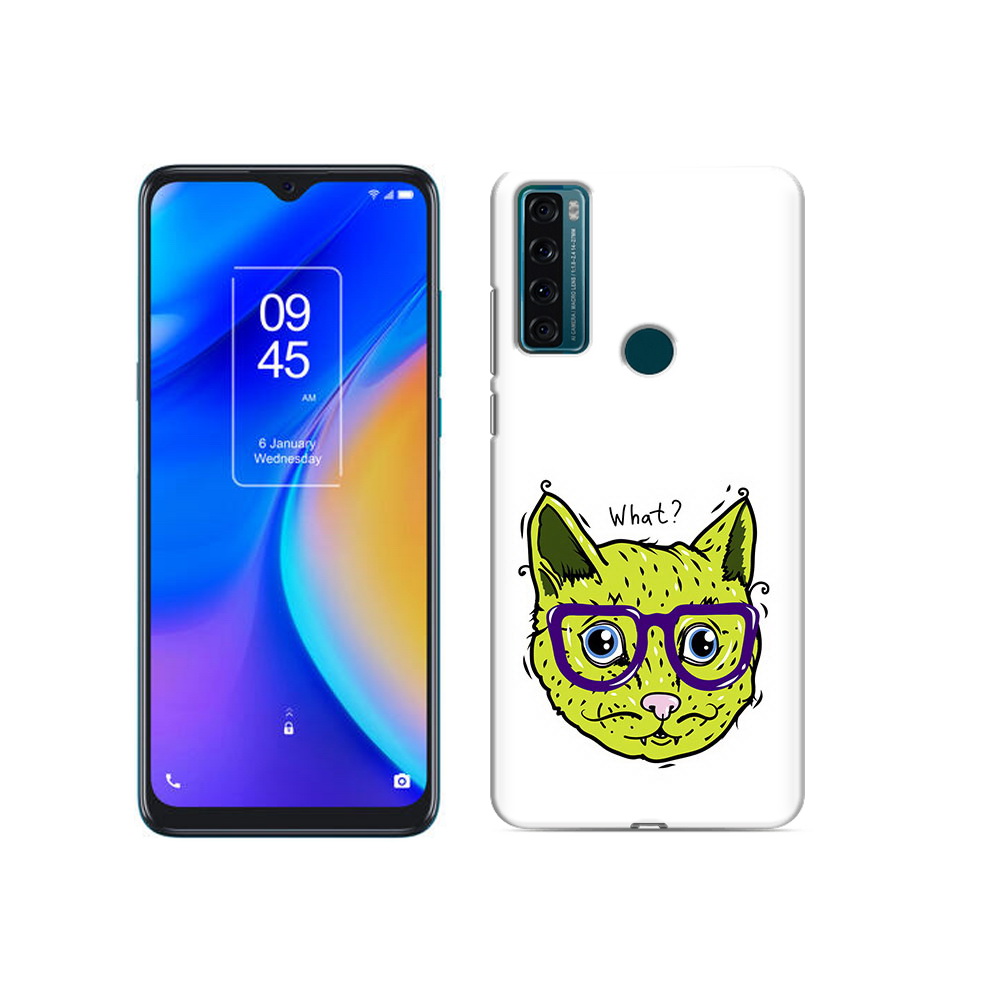 

Чехол MyPads Tocco для TCL 20 SE Зеленый кот, Прозрачный, Tocco