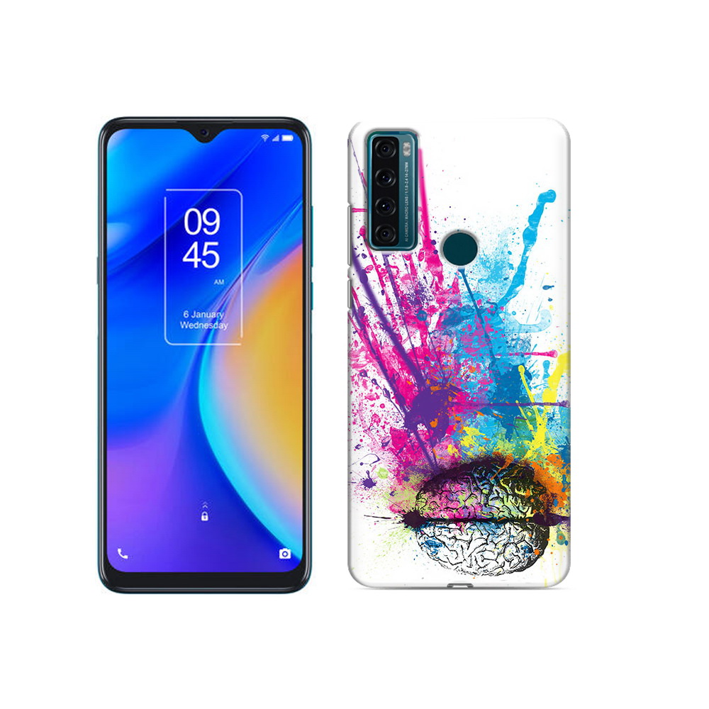 

Чехол MyPads Tocco для TCL 20 SE яркий красочный мозг, Прозрачный, Tocco
