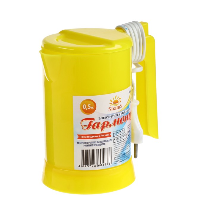 

Чайник электрический SHAMS SH-002 Гармония 0.5 л желтый, SH-002 Гармония