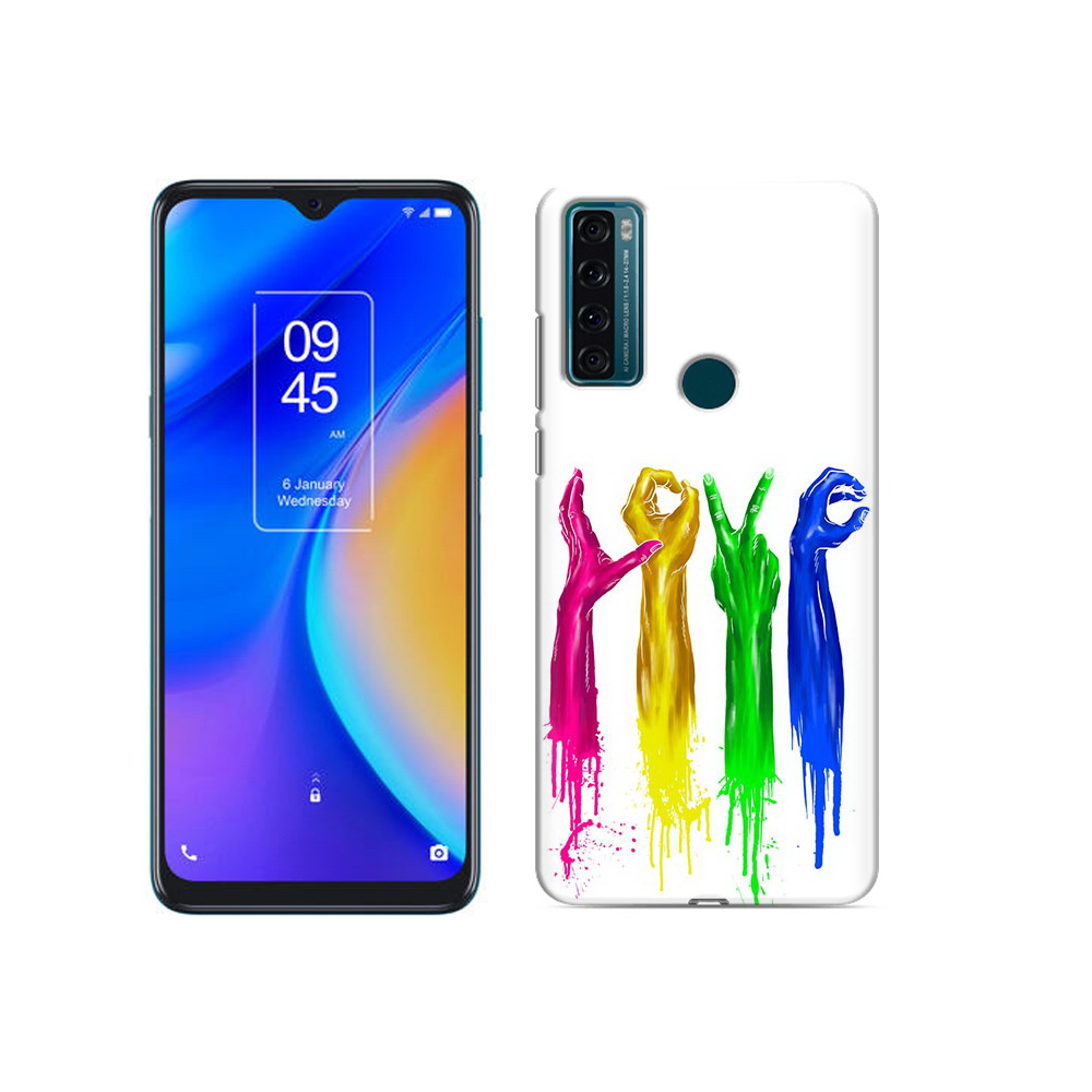 

Чехол MyPads Tocco для TCL 20 SE яркие руки love, Прозрачный, Tocco