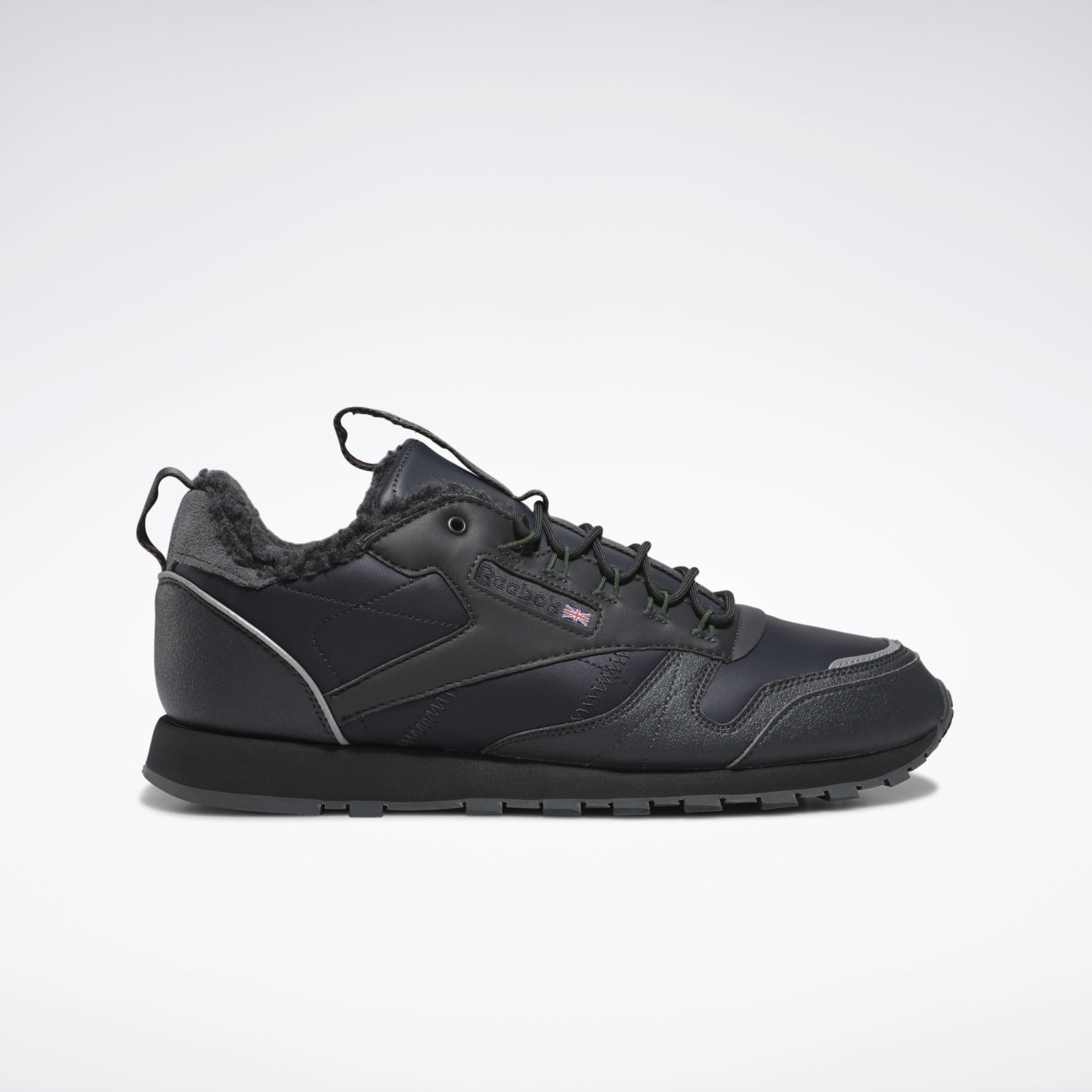 фото Кроссовки мужские reebok cl leather mu черные 8.5 us