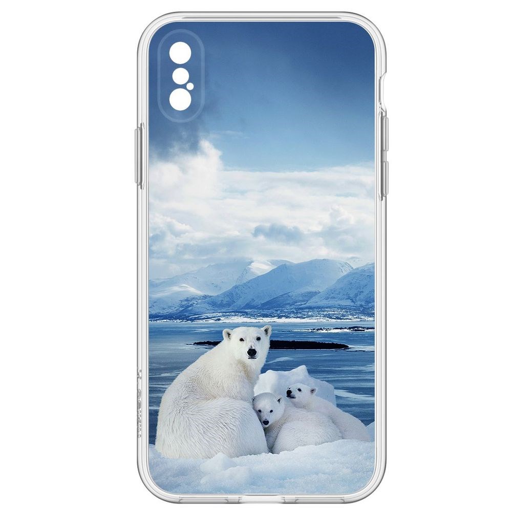 Чехол-накладка Полярные медведи для iPhone XS