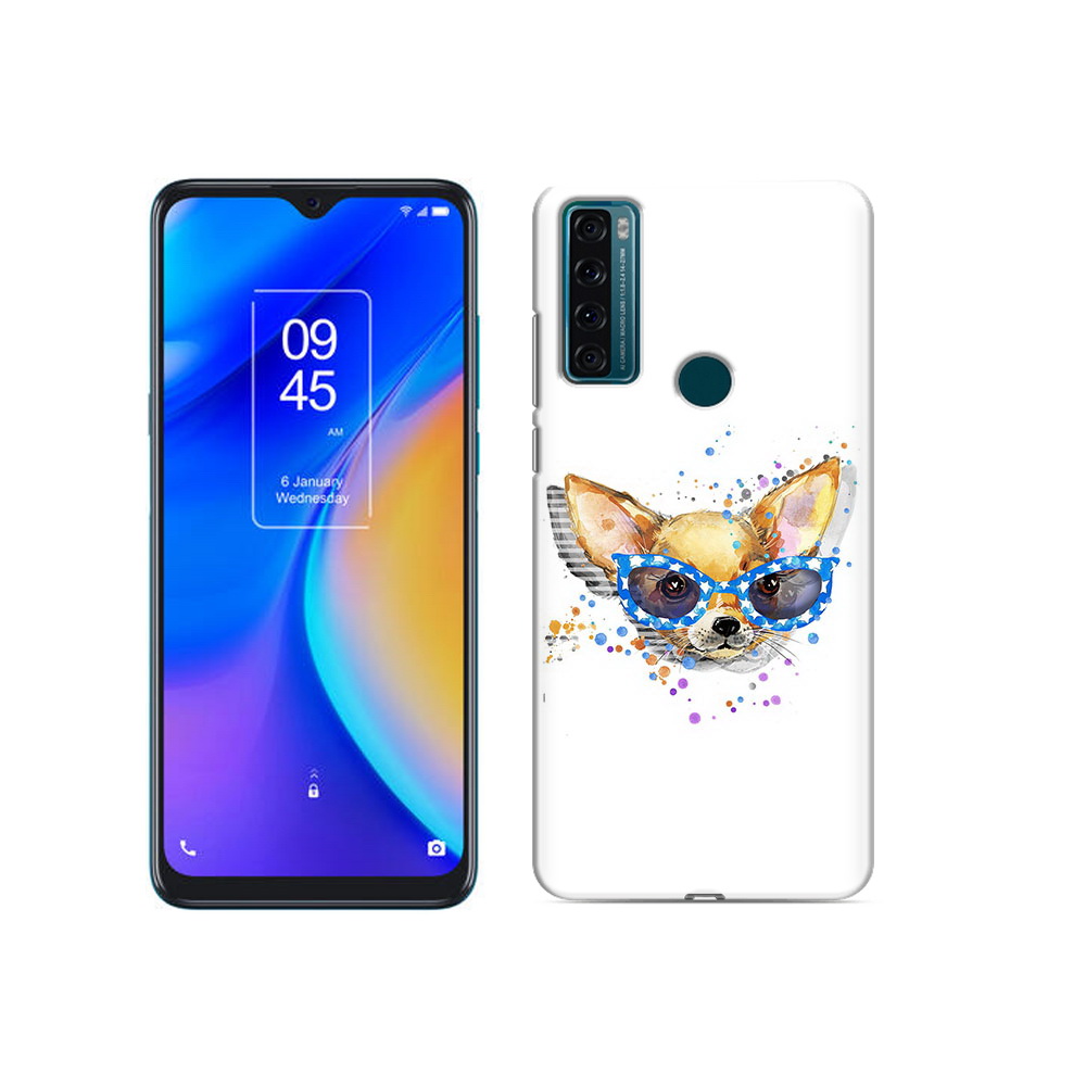 

Чехол MyPads Tocco для TCL 20 SE чихуа-хуа в очках, Прозрачный, Tocco