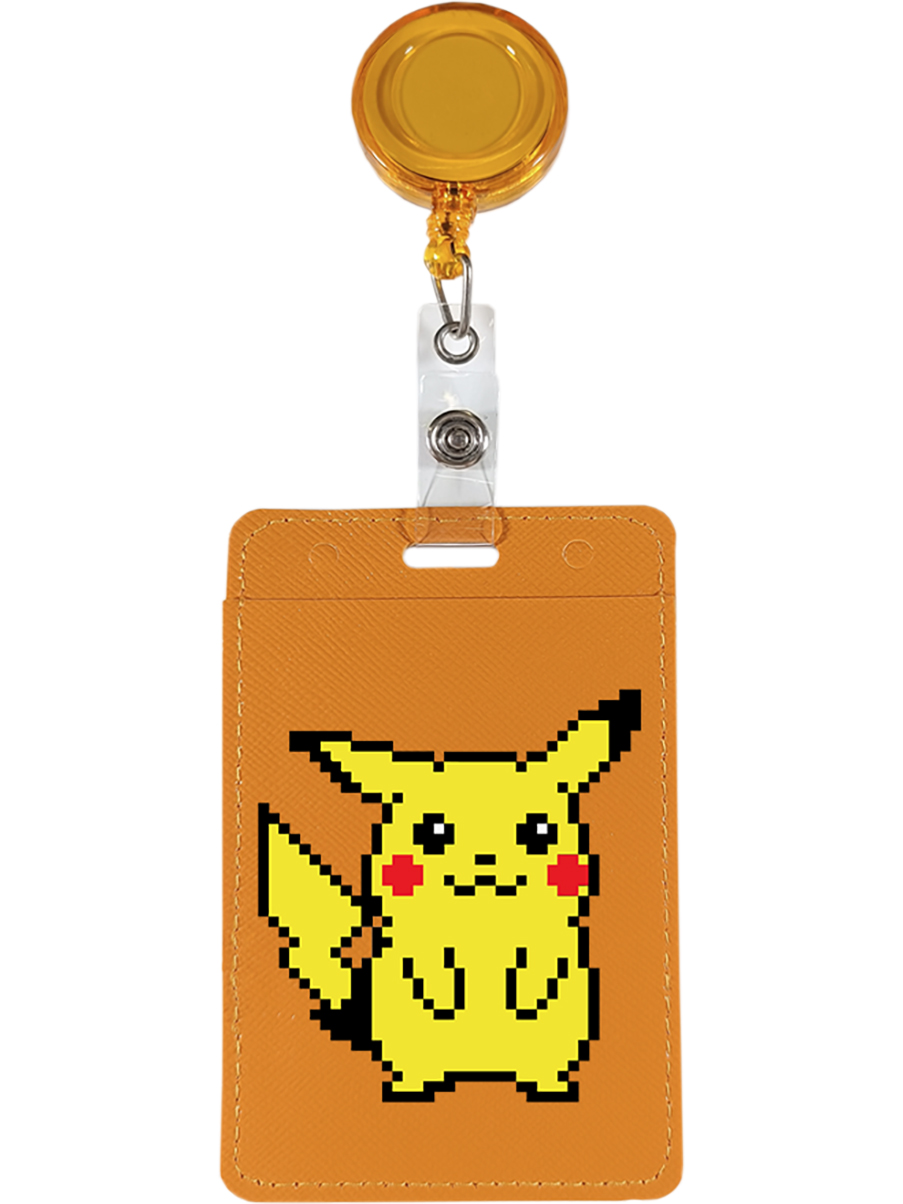 

Чехол бейдж для пропуска и карт SLVG cases на рулетке Pixel Pikachu оранжевый, БейджК202405