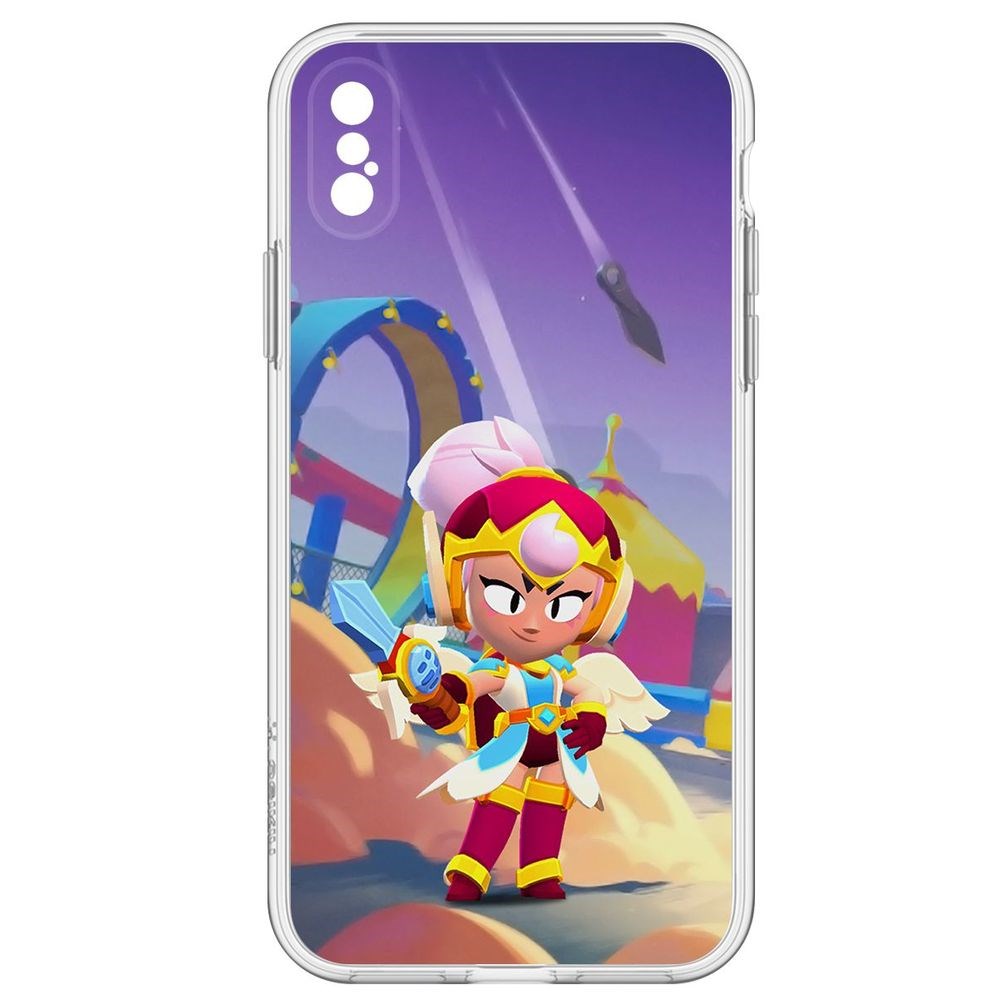 

Чехол-накладка Brawl Stars-Валькирия Джанет для iPhone XS, Прозрачный