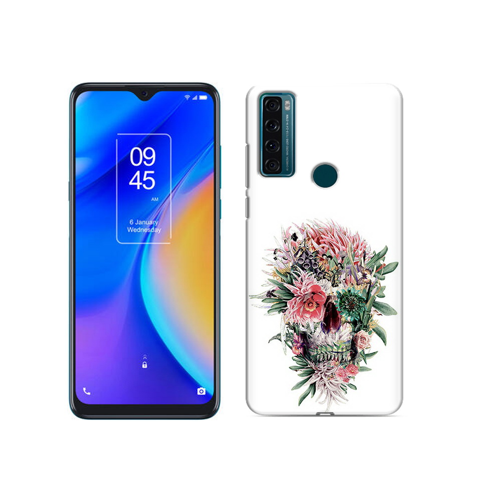 

Чехол MyPads Tocco для TCL 20 SE череп из цветов, Прозрачный, Tocco