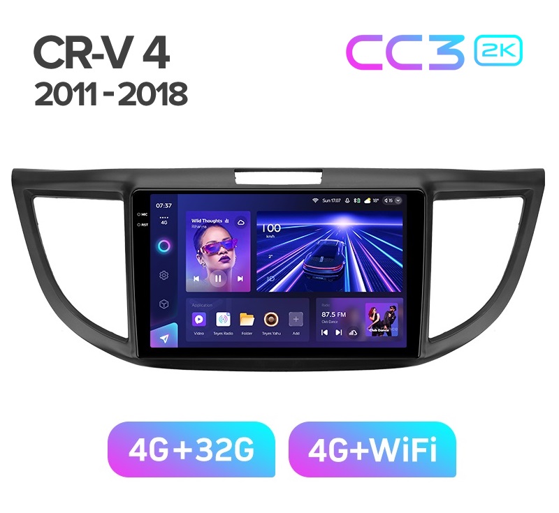 Магнитола TEYES HONDA CR-V 2011-2018 г CC3 2K 432ГБ 3489000₽