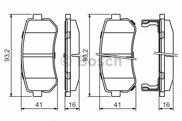 

Тормозные колодки Bosch задние дисковые для Hyundai Accent/Kia Rio 2005- 986494140