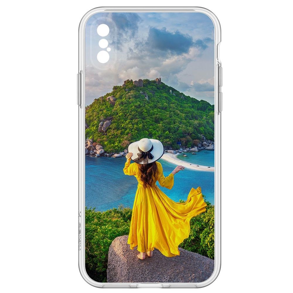 

Чехол-накладка Платье летнее женское для iPhone XS, Прозрачный