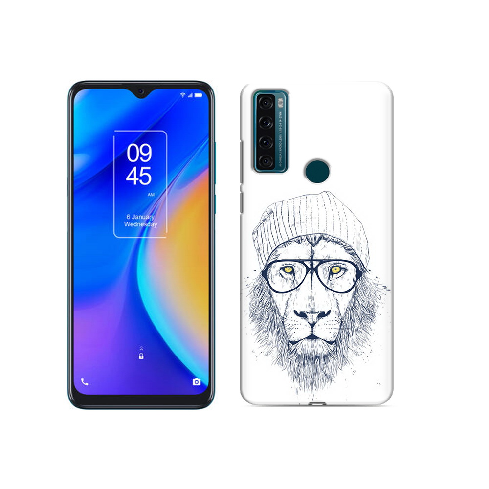

Чехол MyPads Tocco для TCL 20 SE хиппи лев, Прозрачный, Tocco