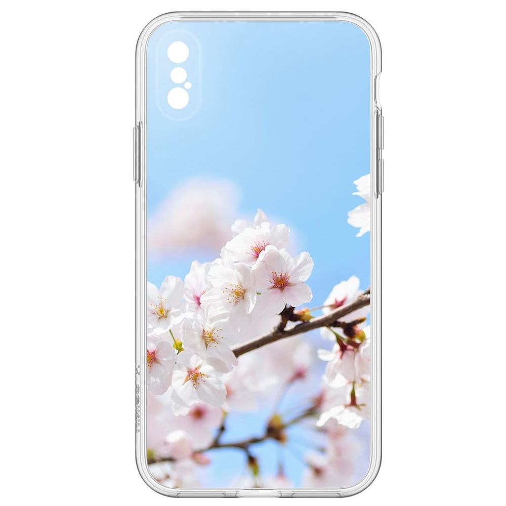 

Чехол-накладка Цветение для iPhone XS, Прозрачный
