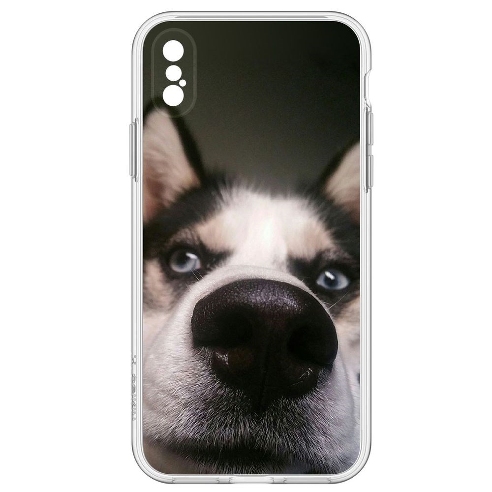 

Чехол-накладка Нос для iPhone XS, Прозрачный