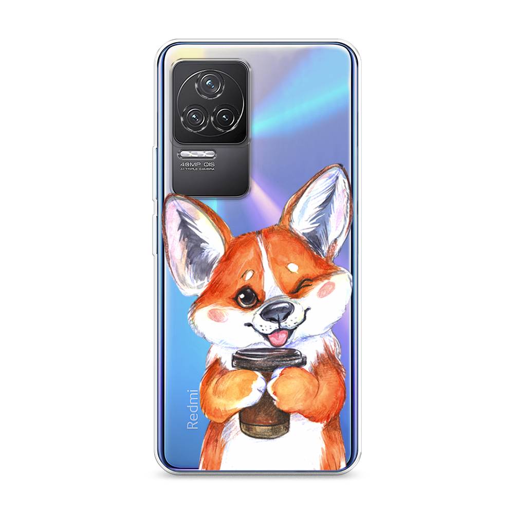

Чехол на Xiaomi Redmi K50 "Корги с кофе", Оранжевый;белый, 312250-4