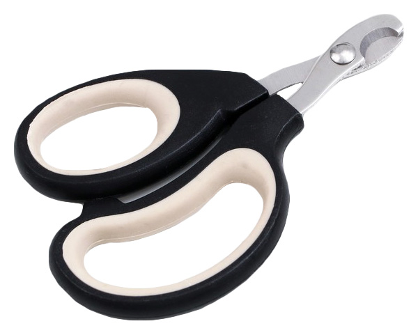 Ножницы-когтерезы Пижон Premium, с эргономичной ручкой, отверстие 8 мм, чёрно-бежевые
