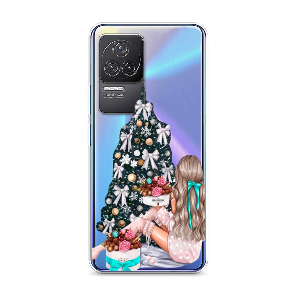 

Чехол на Xiaomi Redmi K50 "New Year", Зеленый;бежевый;голубой, 312250-5