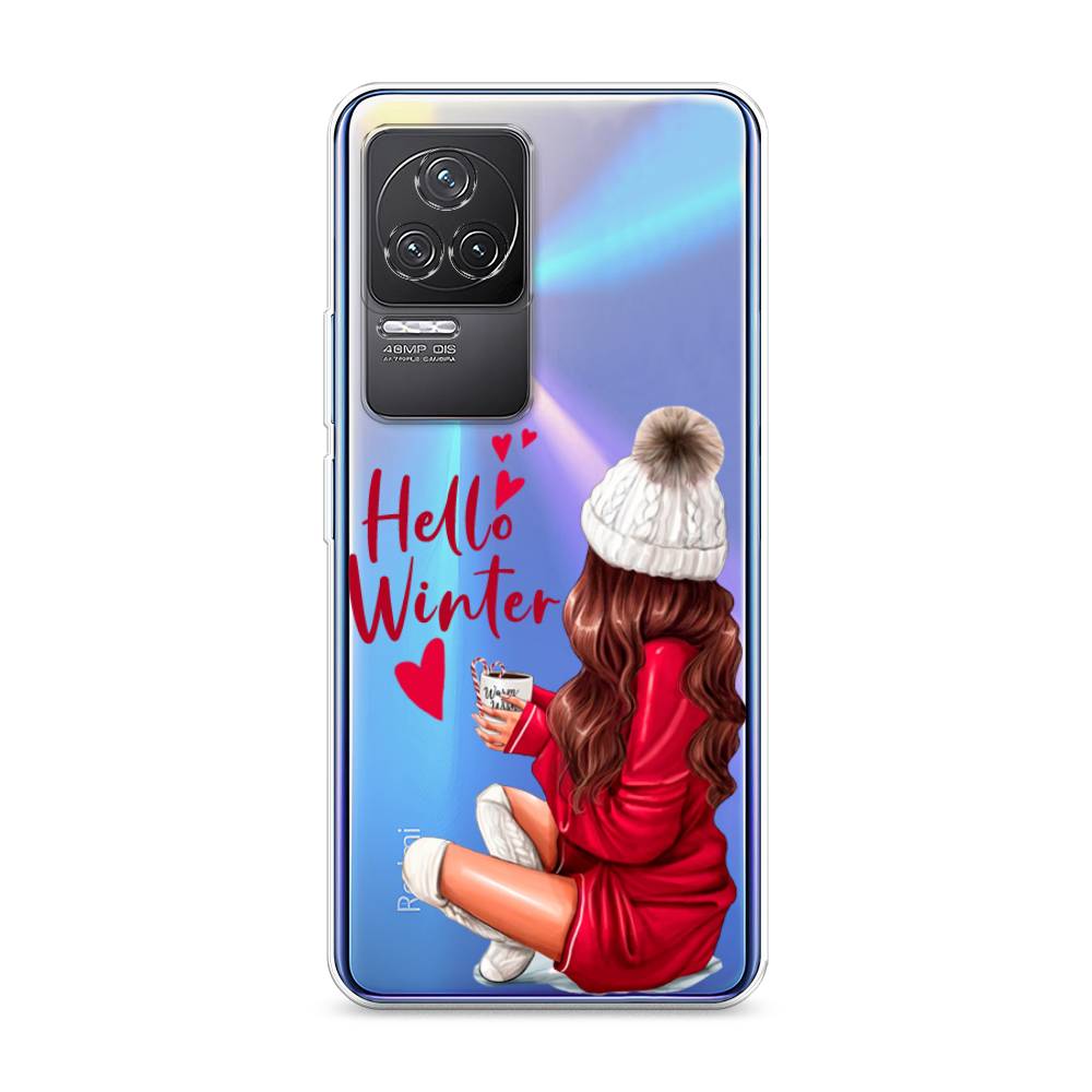 

Чехол на Xiaomi Redmi K50 "Hello winter", Красный;белый;коричневый, 312250-5
