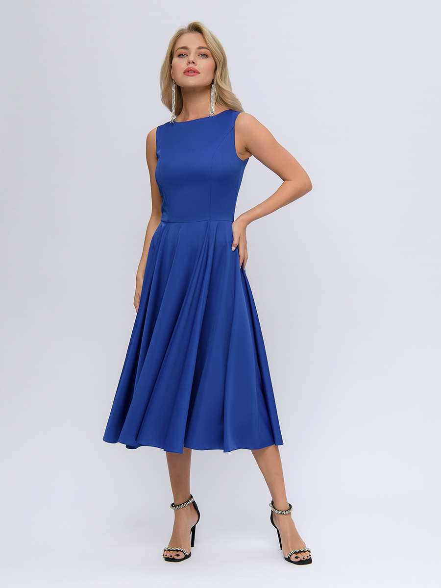 

Платье женское 1001dress 100532 синее 52 RU, Синий, 0100532