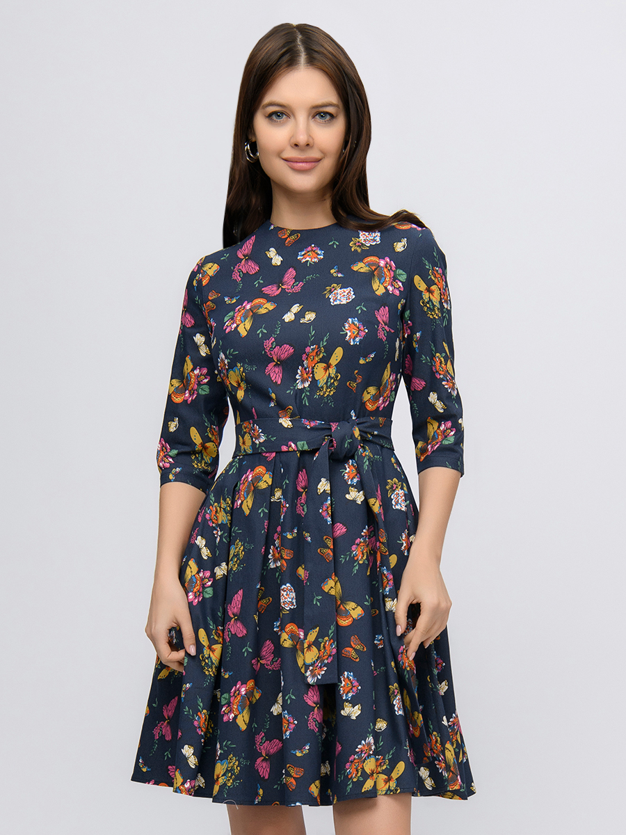 

Платье женское 1001dress 0101369 синее 50 RU, Синий, 0101369