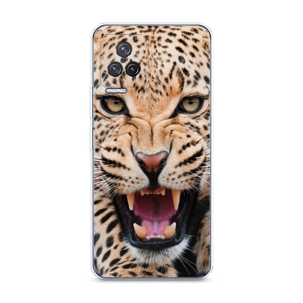 

Чехол на Xiaomi Redmi K50 "Леопард 3d", Бежевый;черный, 312250-6