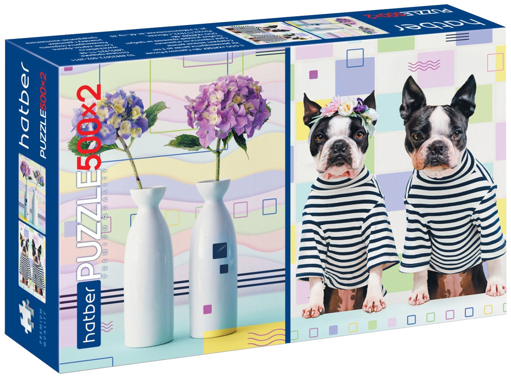 

Пазлы Hatber 500/500 элементов 2 330х480 мм. Цветы-собаки 060467