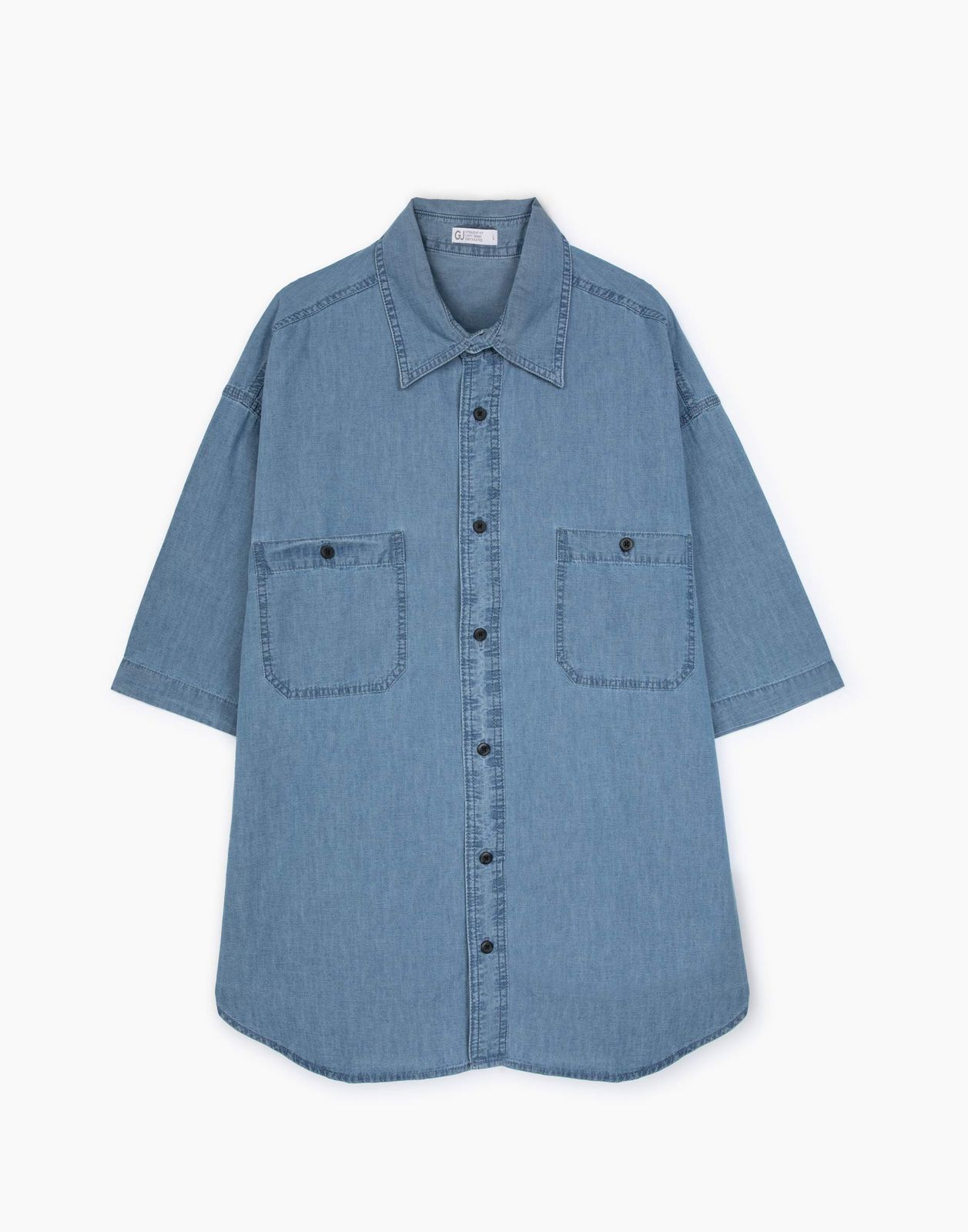 Рубашка мужская Gloria Jeans BWT001569 синий /медиум/ L/182