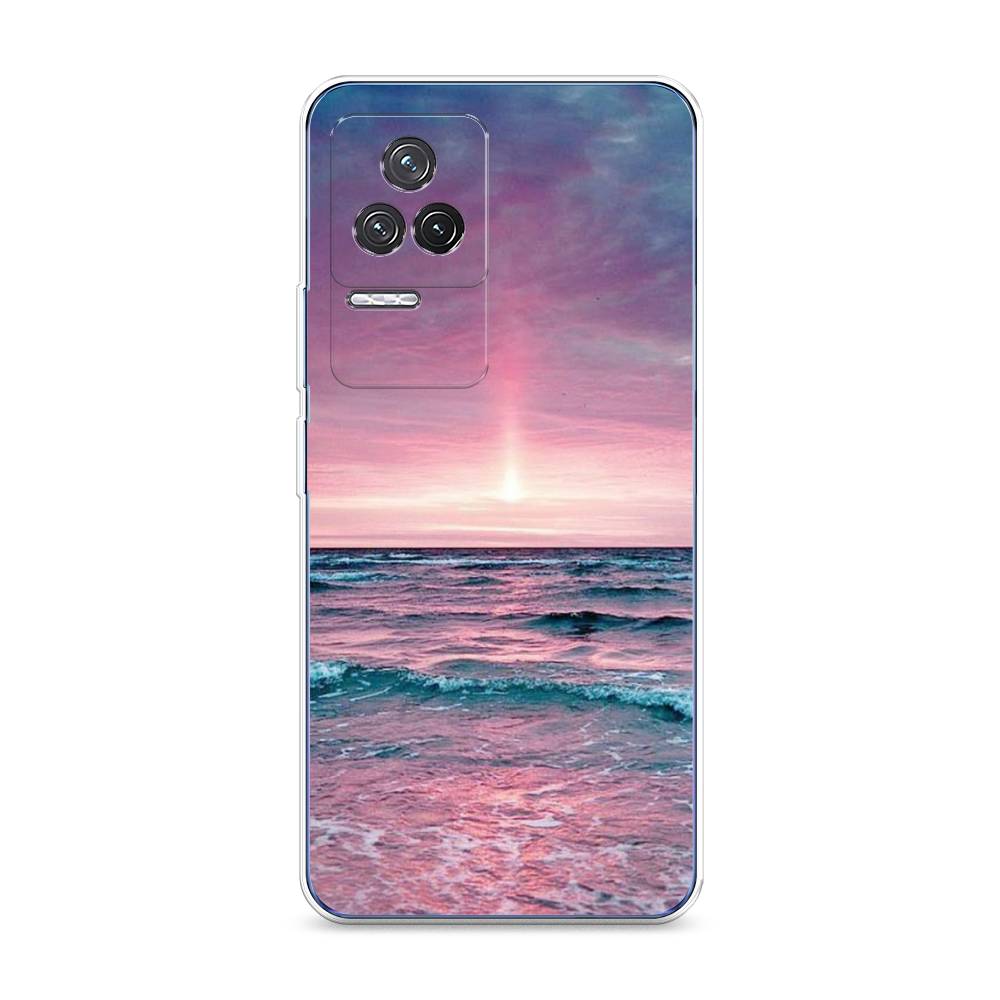 

Чехол на Xiaomi Redmi K50 "Восход 3", Розовый;голубой, 312250-2