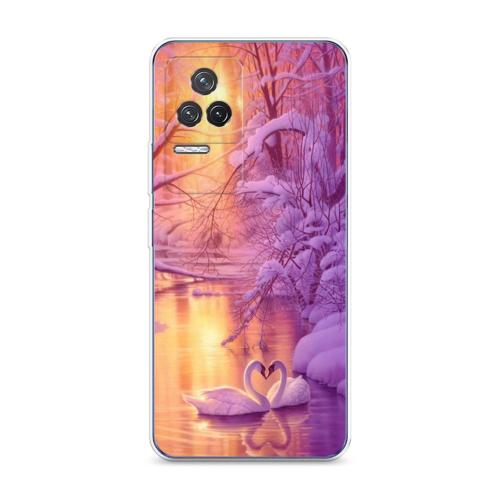 

Чехол на Xiaomi Redmi K50 "Зима 1", Фиолетовый;желтый, 312250-2