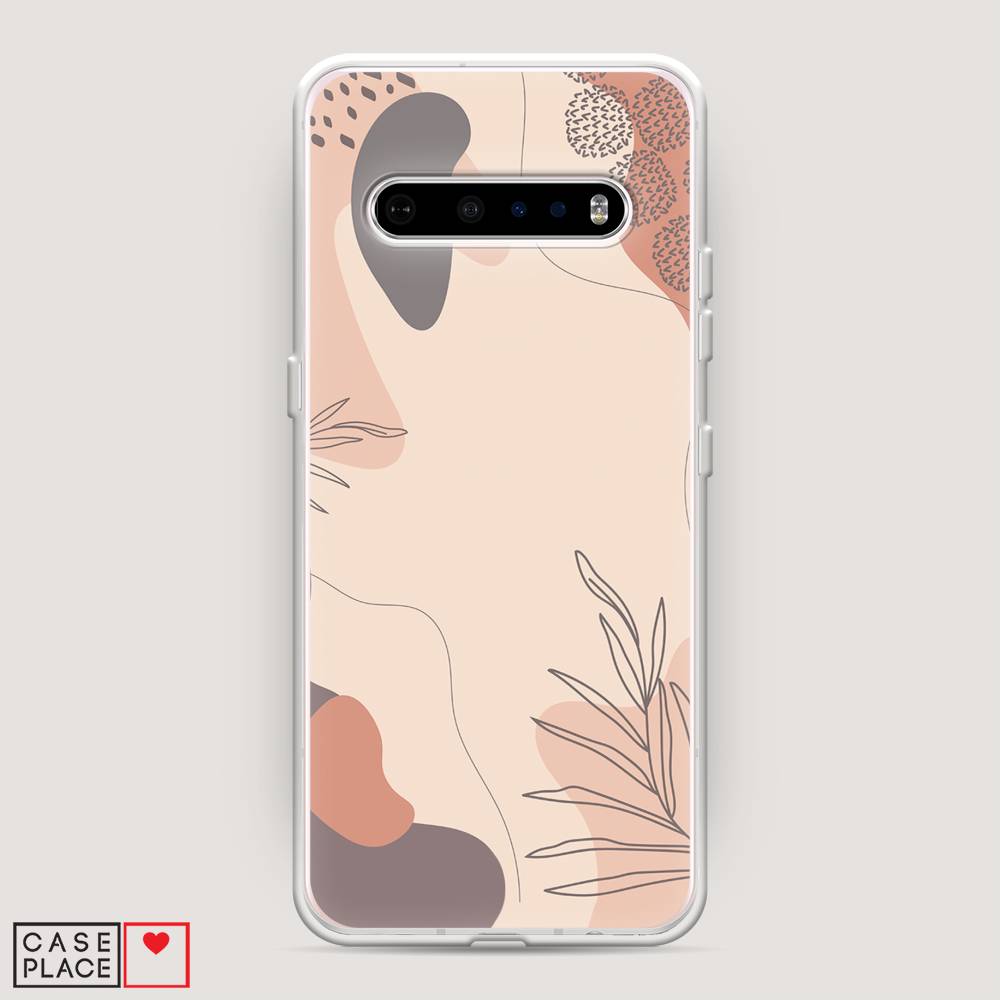 

Чехол на LG V60 "Нюдовые тона", Коричневый;серый, 84250-4