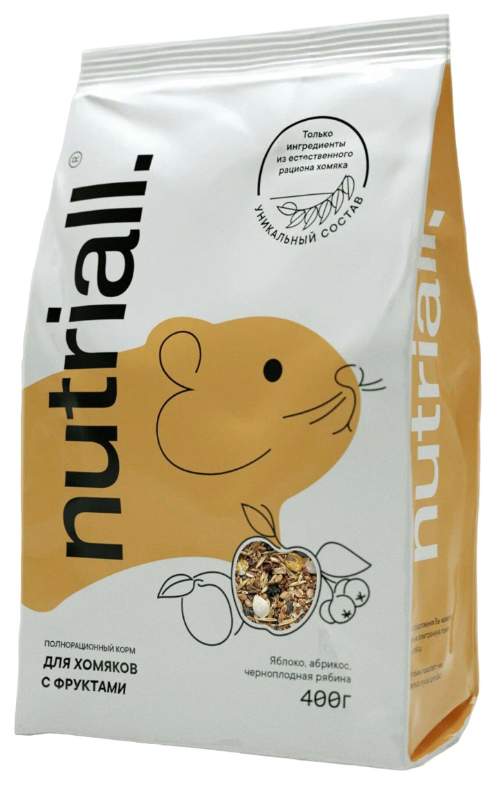 

Корм Nutriall для хомяков с орехом, 12 шт по 400 г