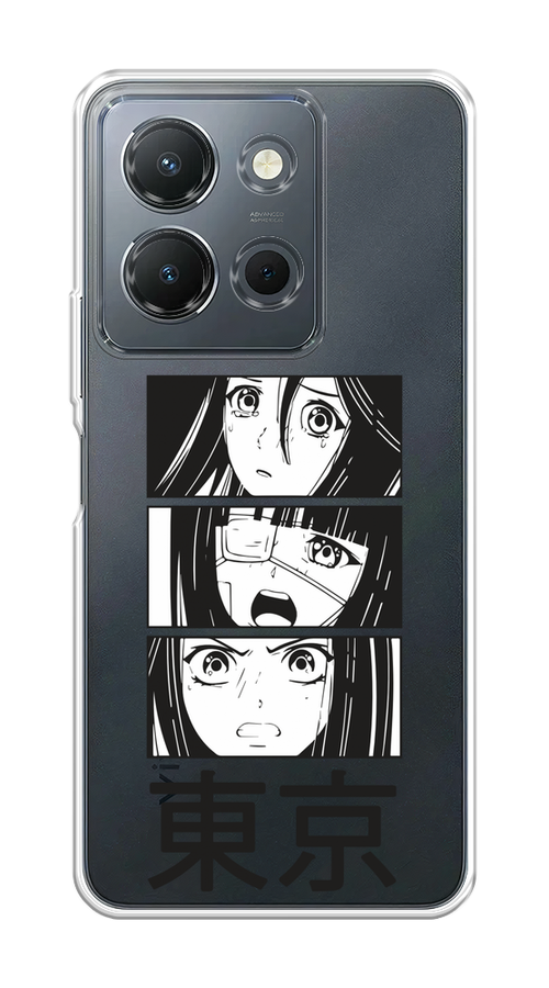 

Чехол на Vivo Y36 4G "Tokyo girls", Белый;черный;прозрачный, 269250-1
