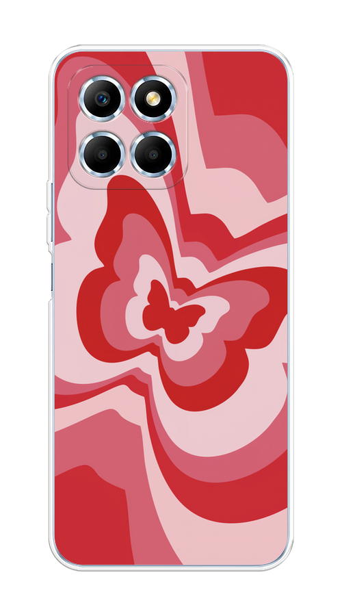 

Чехол на Huawei Honor X6/X6s "Бабочка в стиле хиппи", Красный;розовый, 6109550-1
