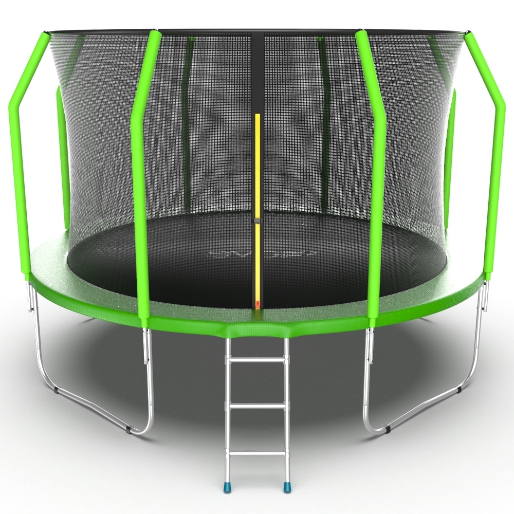 фото Evo jump cosmo 12ft (green) батут с внутренней сеткой и лестницей, диаметр 12ft (зеленый)