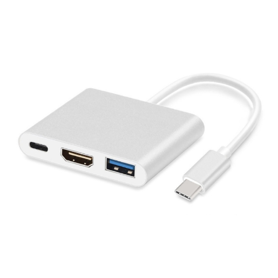 фото Переходник daprivet type-c hub usb3.0 - hdmi - type-c