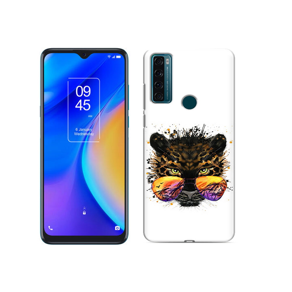 

Чехол MyPads Tocco для TCL 20 SE тропический леопард, Прозрачный, Tocco