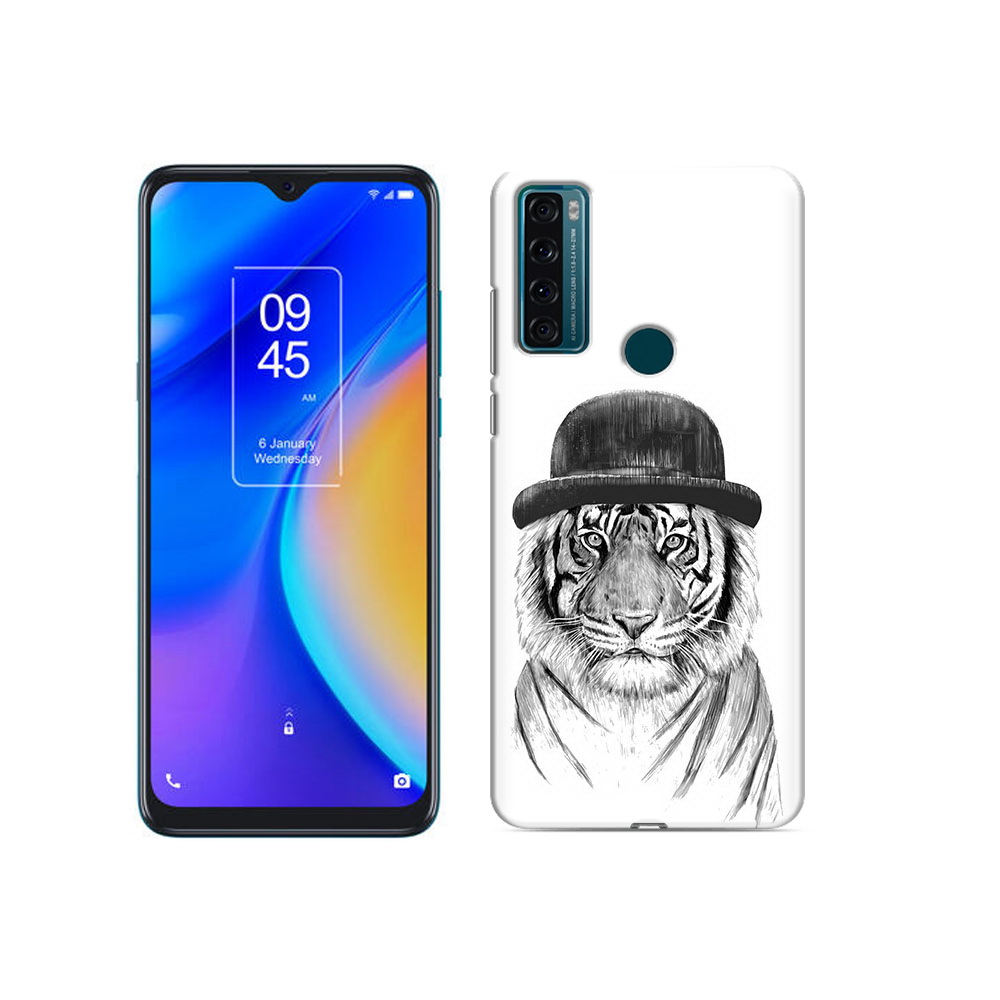 

Чехол MyPads Tocco для TCL 20 SE тигр британец, Прозрачный, Tocco