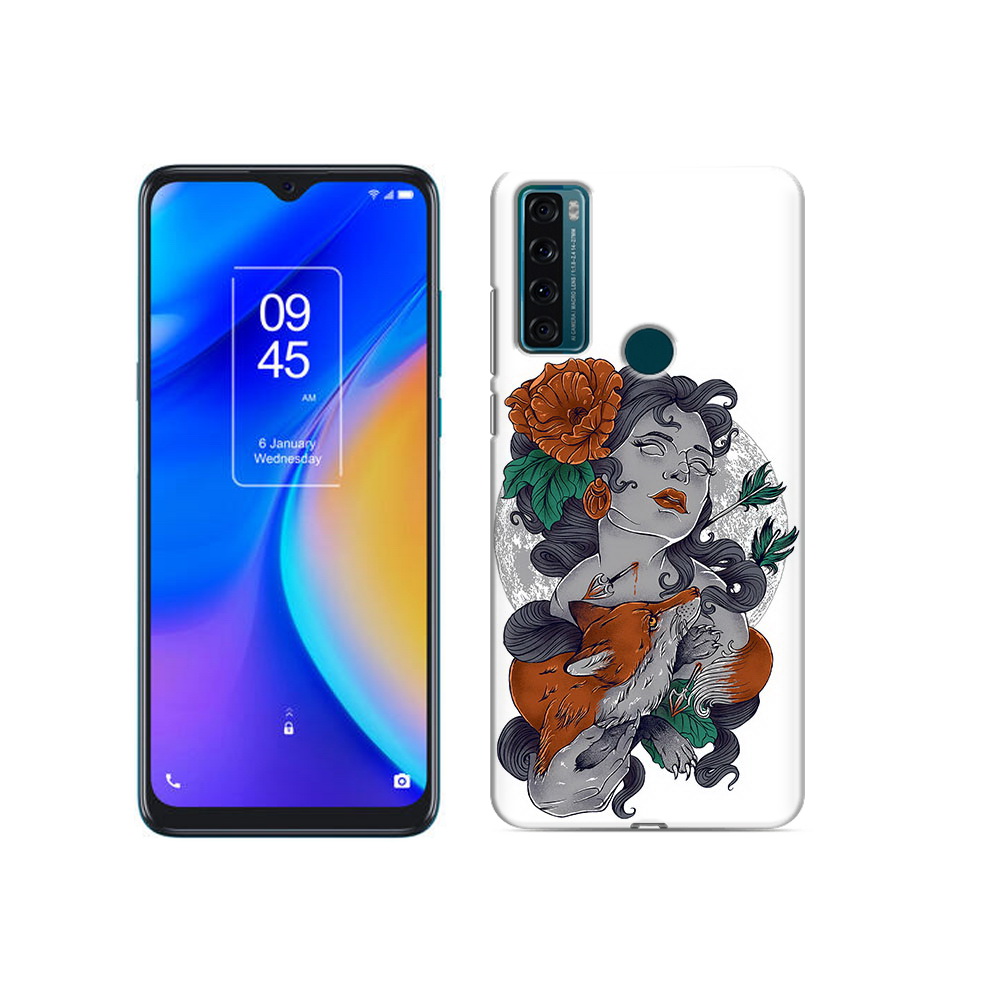 

Чехол MyPads Tocco для TCL 20 SE темная девушка с лисой, Прозрачный, Tocco