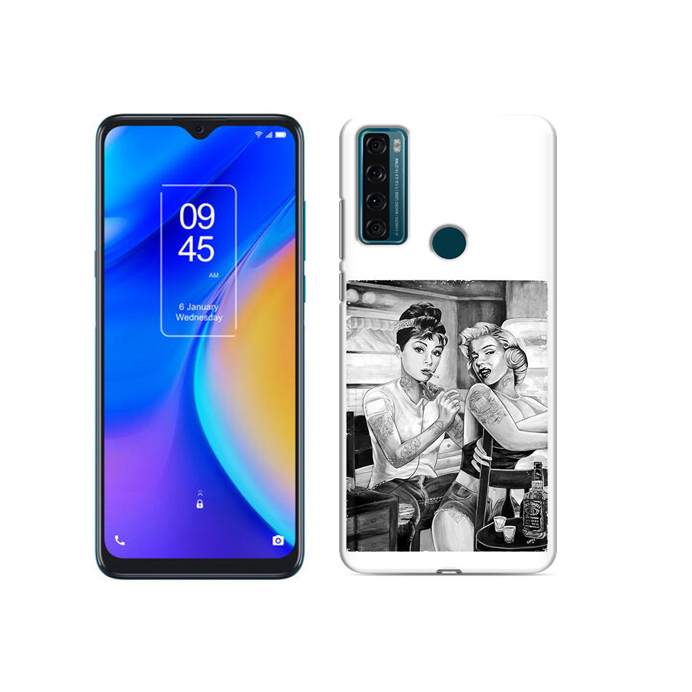 

Чехол MyPads Tocco для TCL 20 SE тату мастер, Прозрачный, Tocco