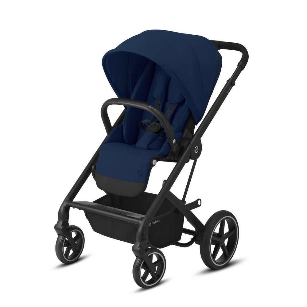 фото Коляска прогулочная cybex balios s lux blk navy blue с дождевиком