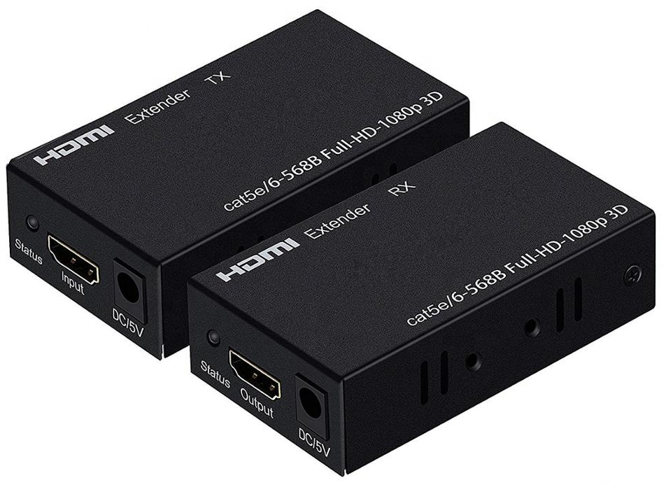 фото Активный hdmi удлинитель gsmin cv-02 по витой паре 5e/6 568b fullhd 1080p 3d black