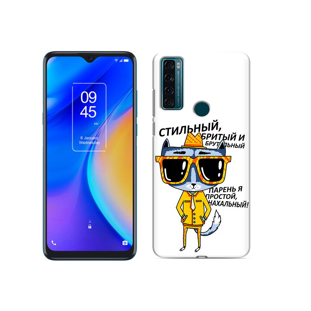 

Чехол MyPads Tocco для TCL 20 SE стильный кот, Прозрачный, Tocco