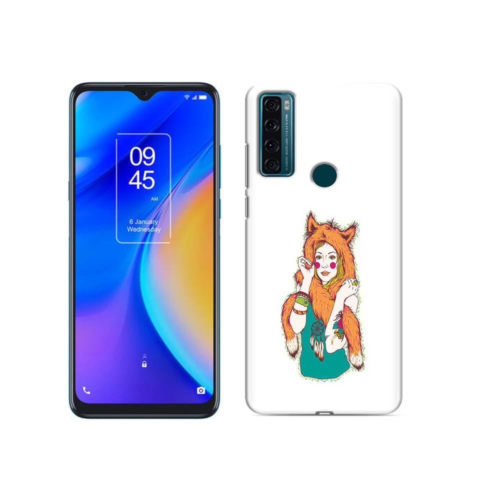 

Чехол MyPads Tocco для TCL 20 SE Девушка лиса, Прозрачный, Tocco