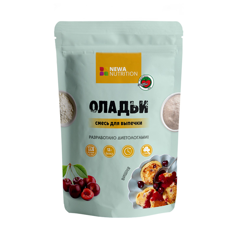 фото Оладьи newa nutrition (смесь для выпечки) 200г -вишня