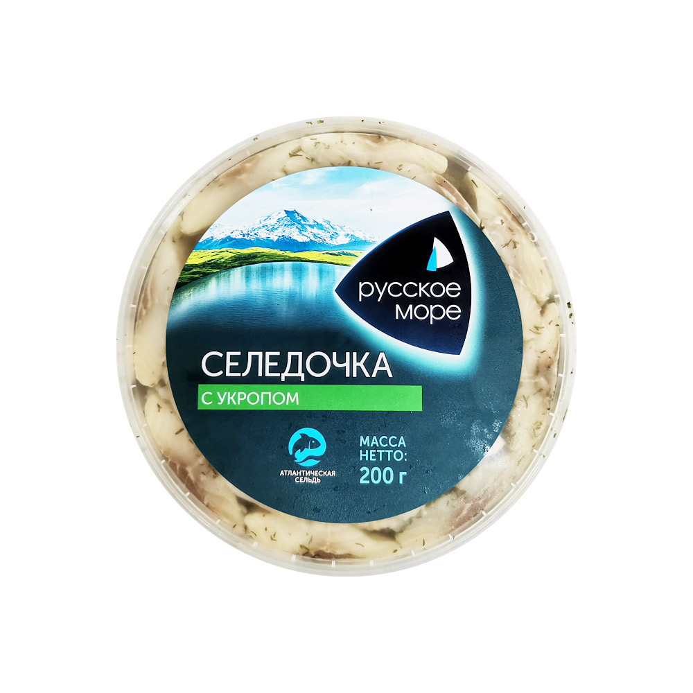 

Сельдь Русское море филе - кусочки в масле с укропом 200 г